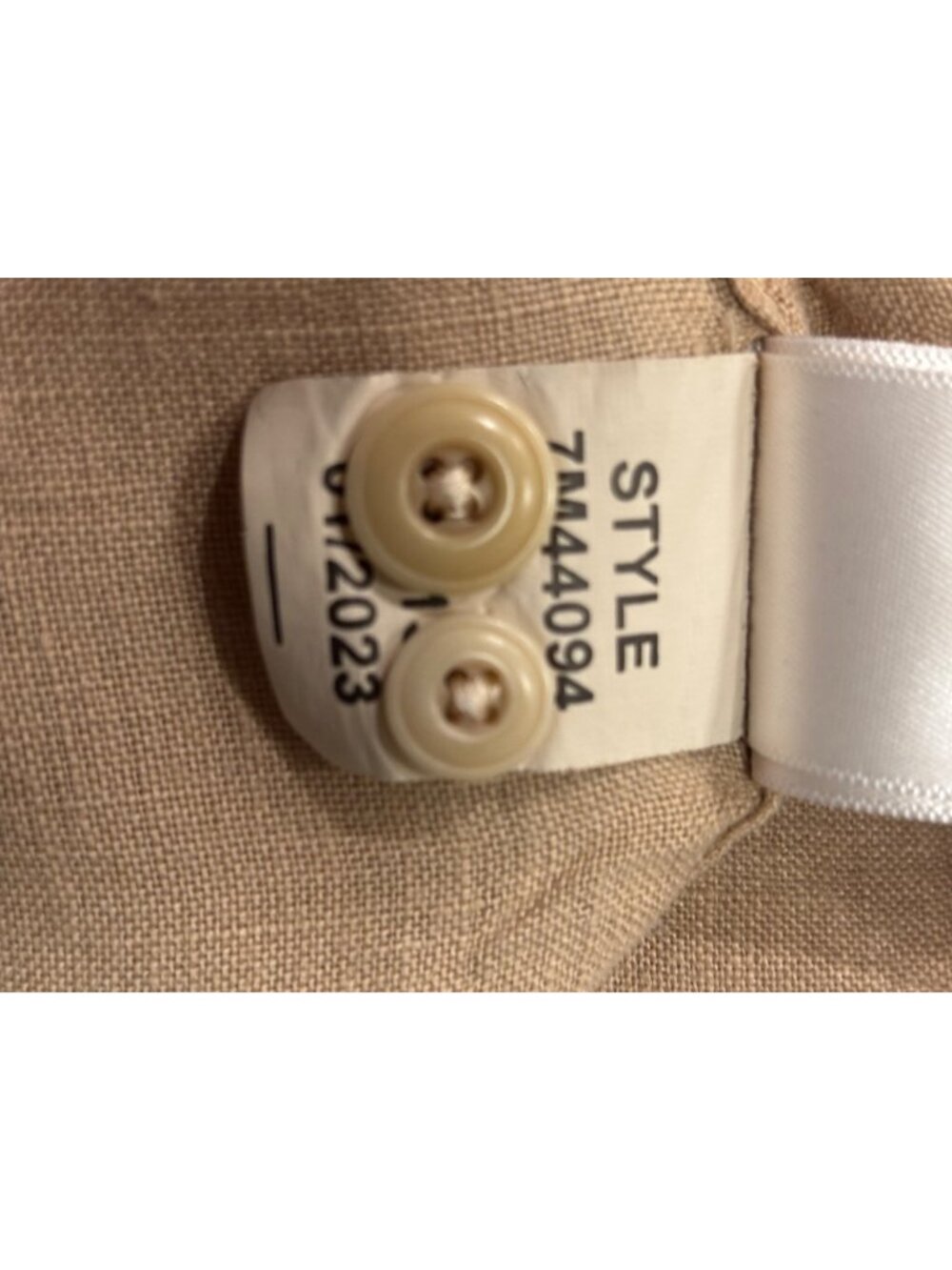 Lucky Brand 100% Linen Button Front Shirt Men’s XL Tan Short Sleeve Casual Beach - Picture 6 of 6
